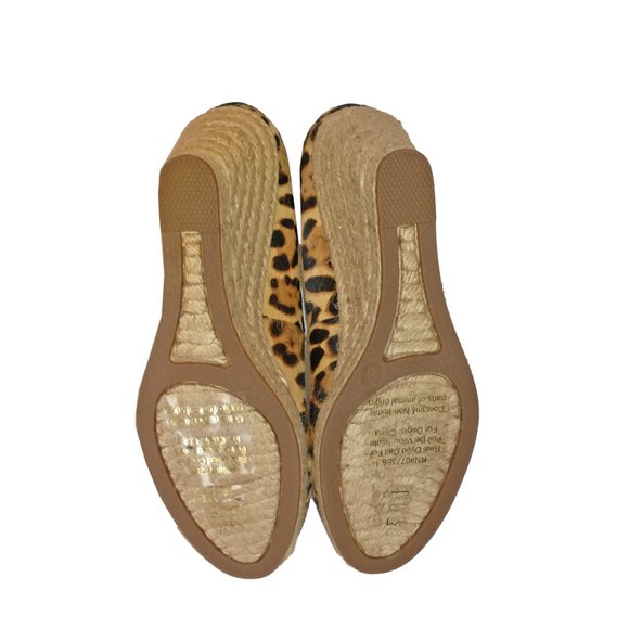 J. Crew Seville Leopard Print Calf Hair Wedge Espadrilles - Size 8 - Picture 5 of 5